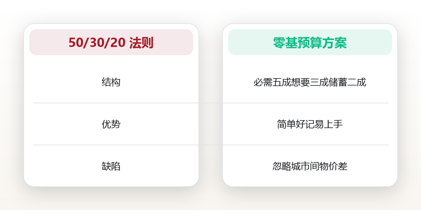 城市消费优化:用结构省钱,而非苦行 对比图