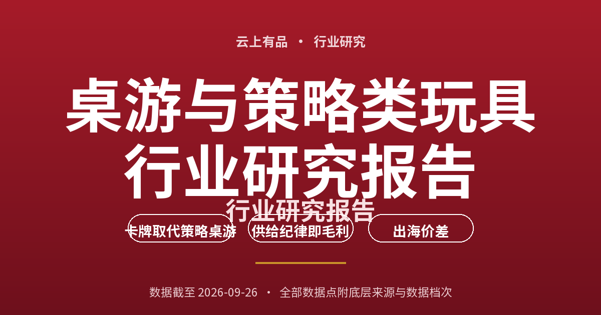 桌游与策略类玩具行业研究报告 封面