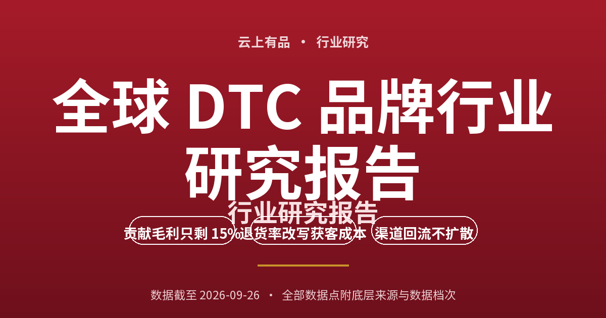 全球 DTC 品牌行业研究报告 封面