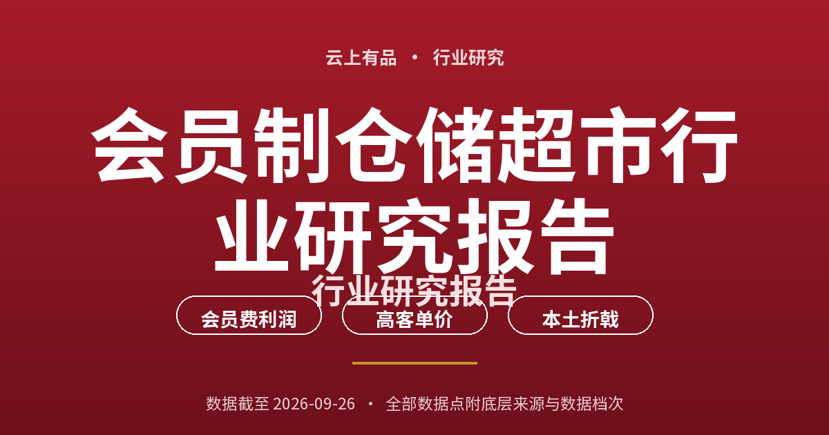 会员制仓储超市行业研究报告 封面