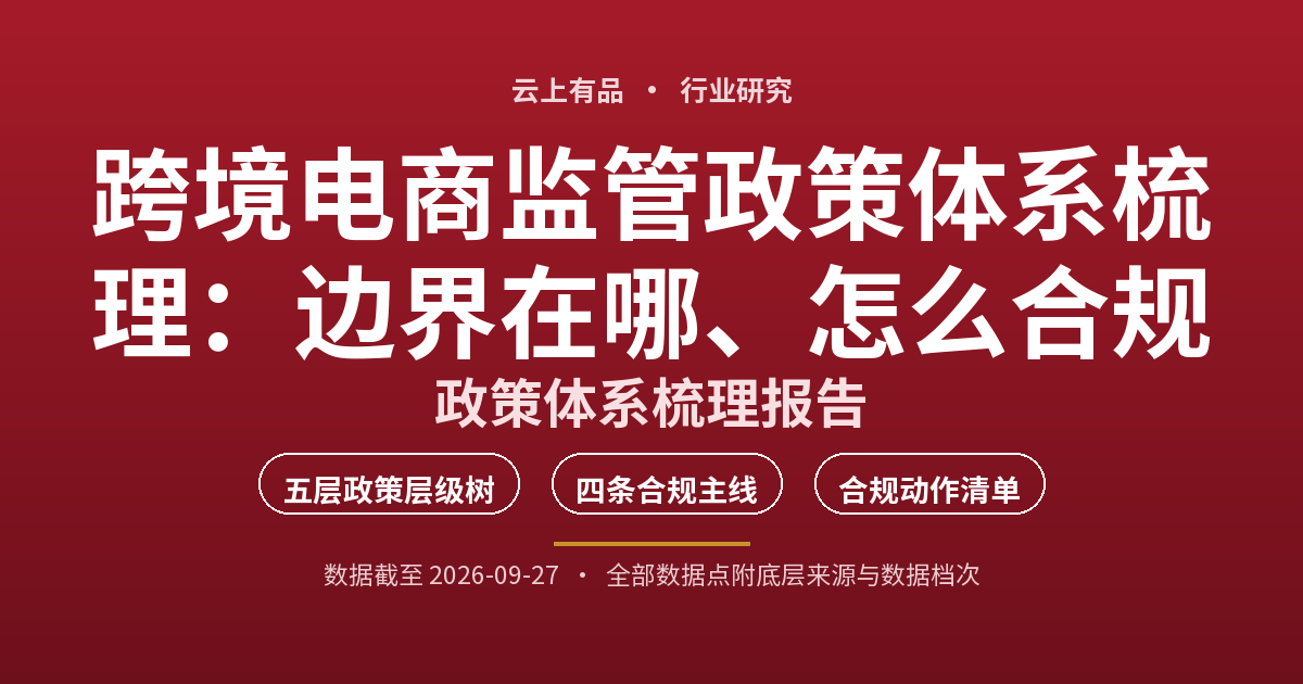 跨境电商监管政策体系梳理:边界在哪、怎么合规 封面