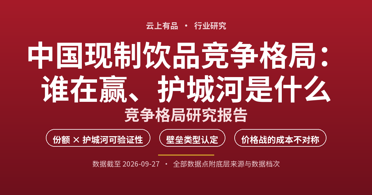 中国现制饮品竞争格局:谁在赢、护城河是什么 封面