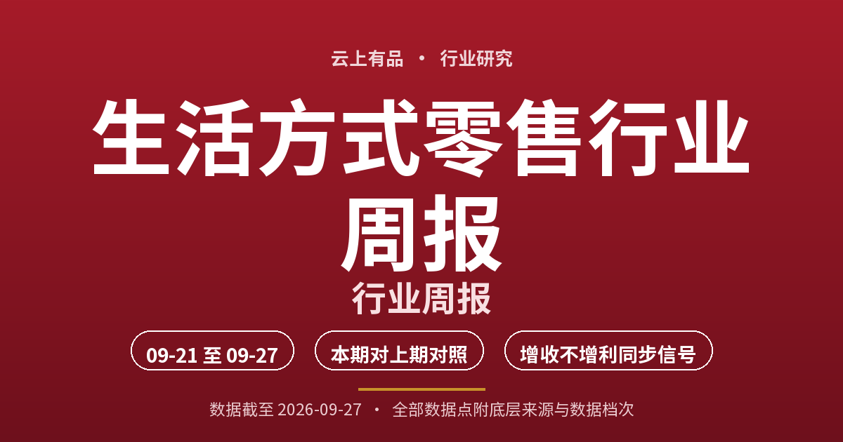 生活方式零售行业周报 封面
