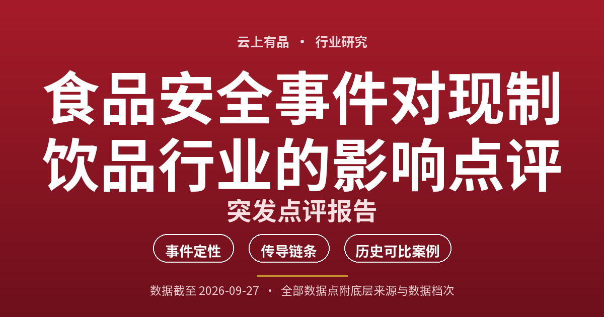 食品安全事件对现制饮品行业的影响点评 封面