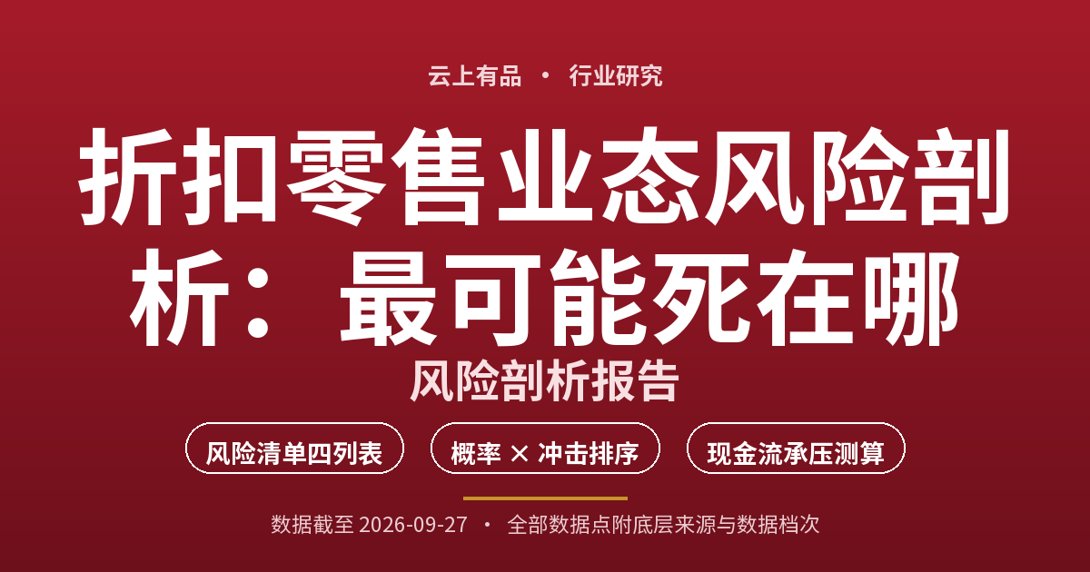 折扣零售业态风险剖析:最可能死在哪 封面