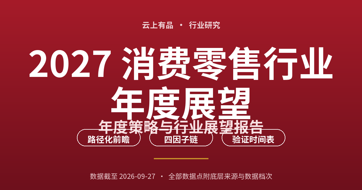 2027 消费零售行业年度展望 封面