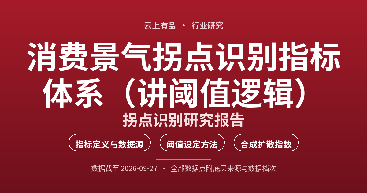 消费景气拐点识别指标体系(讲阈值逻辑) 封面