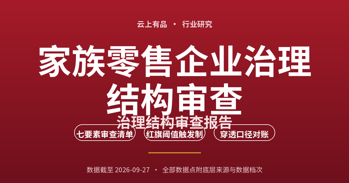 家族零售企业治理结构审查 封面