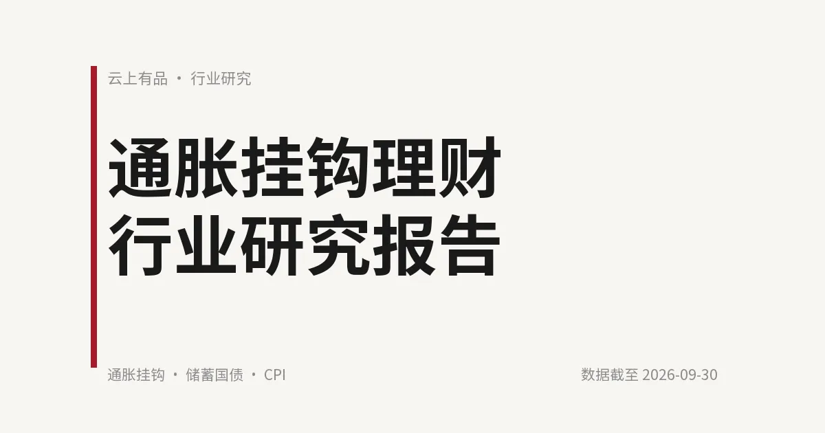 通胀挂钩理财行业研究报告 封面