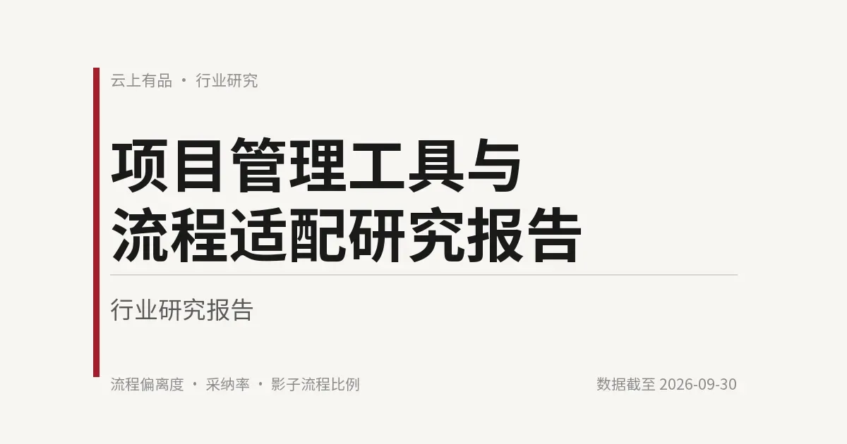 项目管理工具与流程适配研究报告 封面