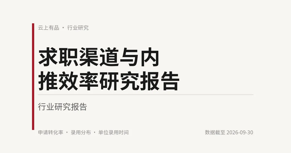 求职渠道与内推效率研究报告 封面