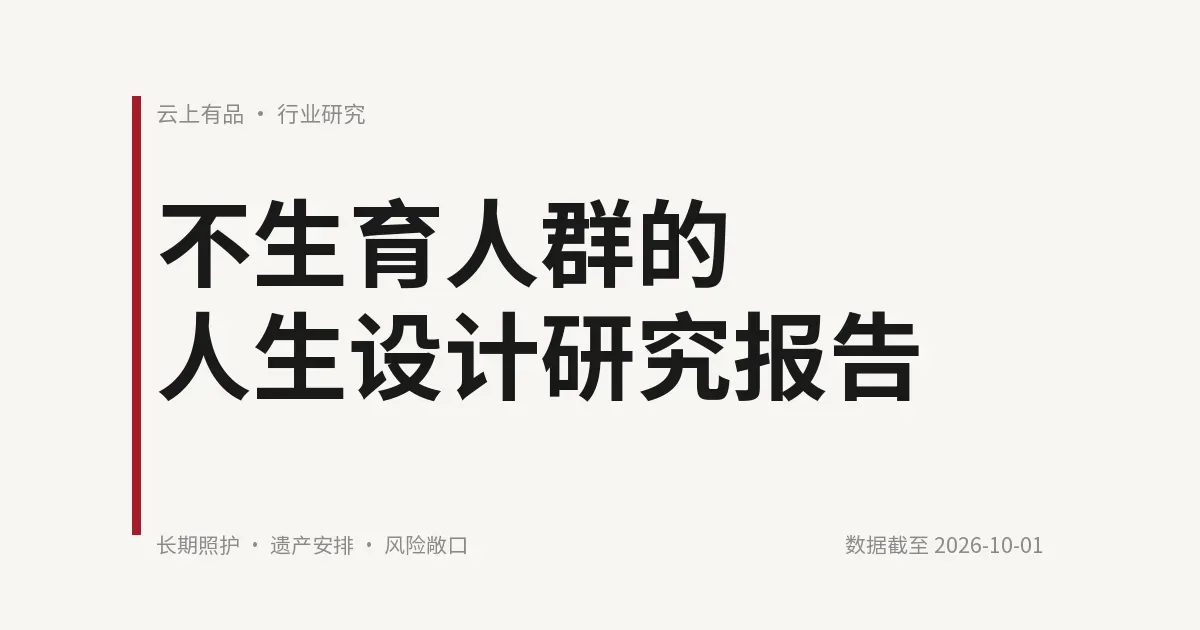 不生育人群的人生设计研究报告 封面