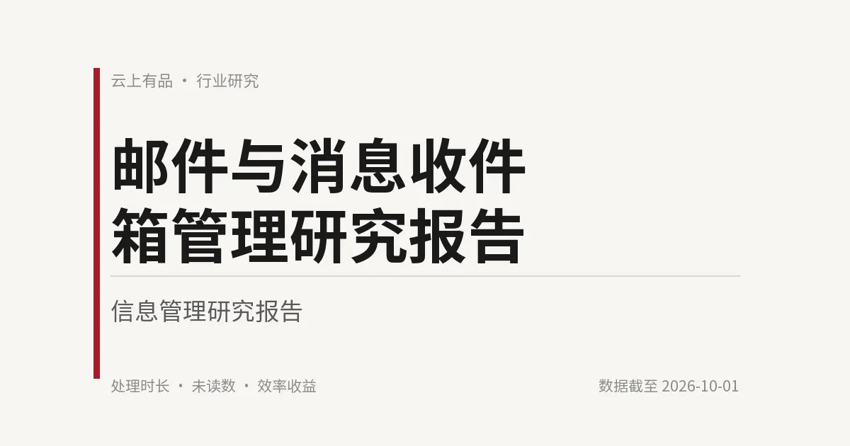邮件与消息收件箱管理研究报告 封面