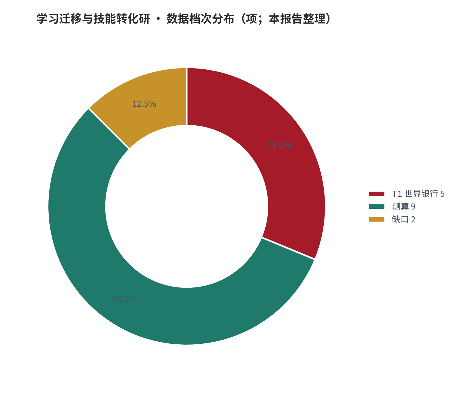 图 18:数据档次分布(项;本报告整理)。