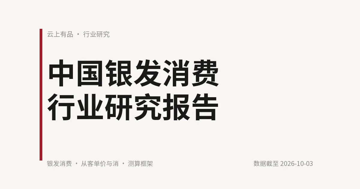 中国银发消费行业研究报告 封面