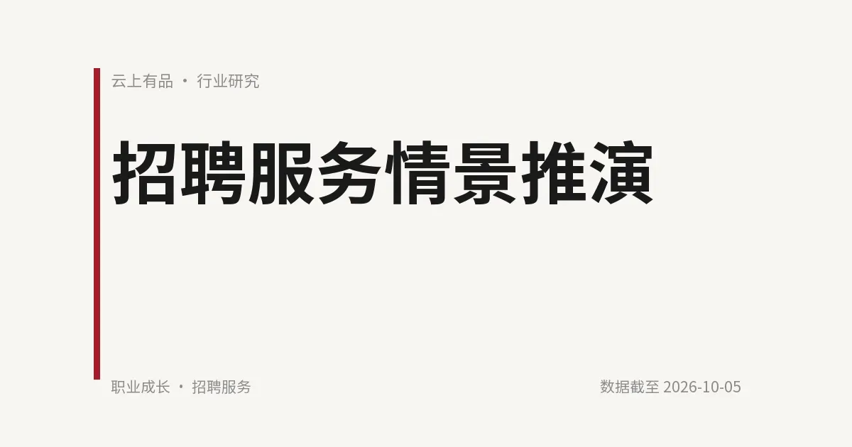 招聘服务情景推演 封面