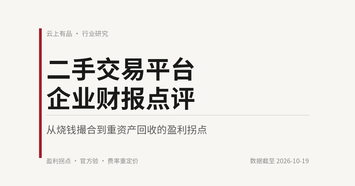 二手交易平台企业财报点评:从烧钱撮合到重资产回收的盈利拐点 封面