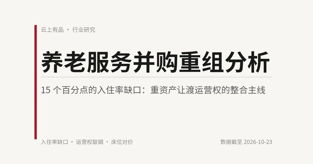 养老服务并购重组分析 封面