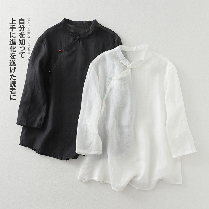 棉麻中式上衣
